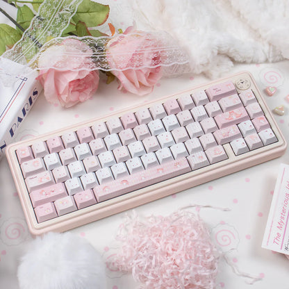 URE Pink Melody PBT Keycap Set