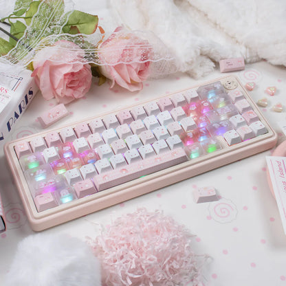 URE Pink Melody PBT Keycap Set