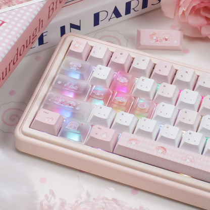 URE Pink Melody PBT Keycap Set
