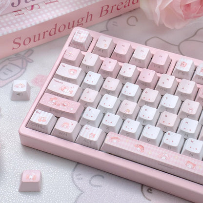 URE Pink Melody PBT Keycap Set