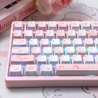 URE Pink Melody PBT Keycap Set