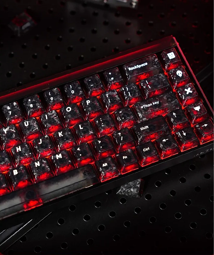 Titan Nation Ice Carbon Pattern PBT Keycap Set