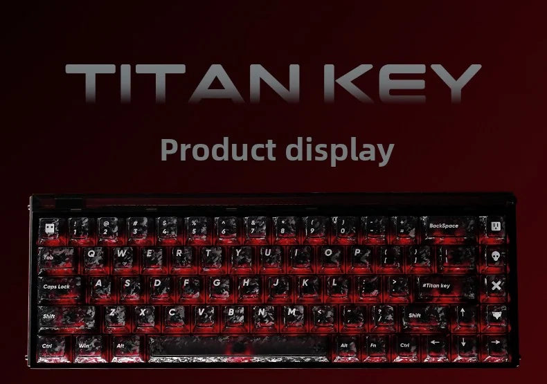 Titan Nation Ice Carbon Pattern PBT Keycap Set