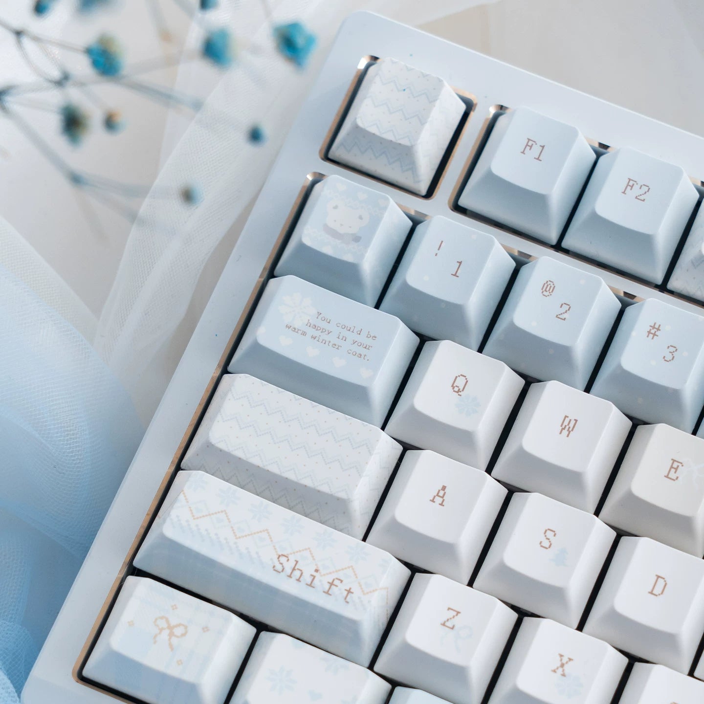 U're Lab Winter Letter Theme PBT Keycaps