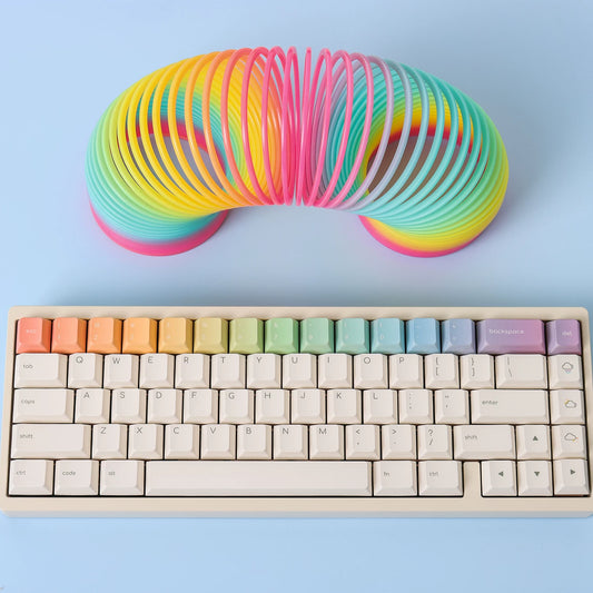 Rainbow Gradient PBT Keycap Set